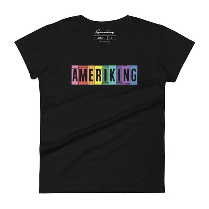 Women's short sleeve t-shirt - Ameriking Distressed