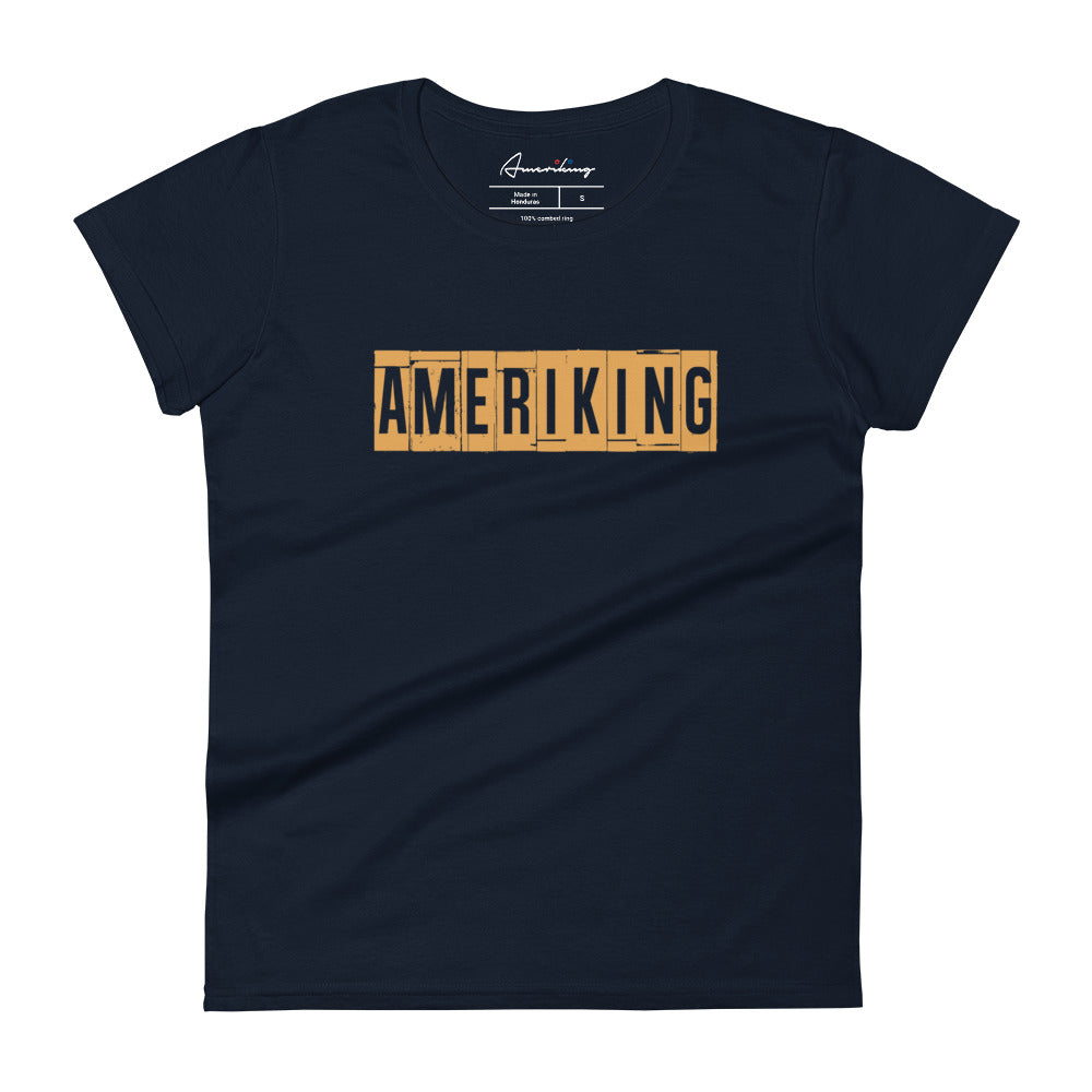 Women's short sleeve t-shirt - Ameriking Distressed