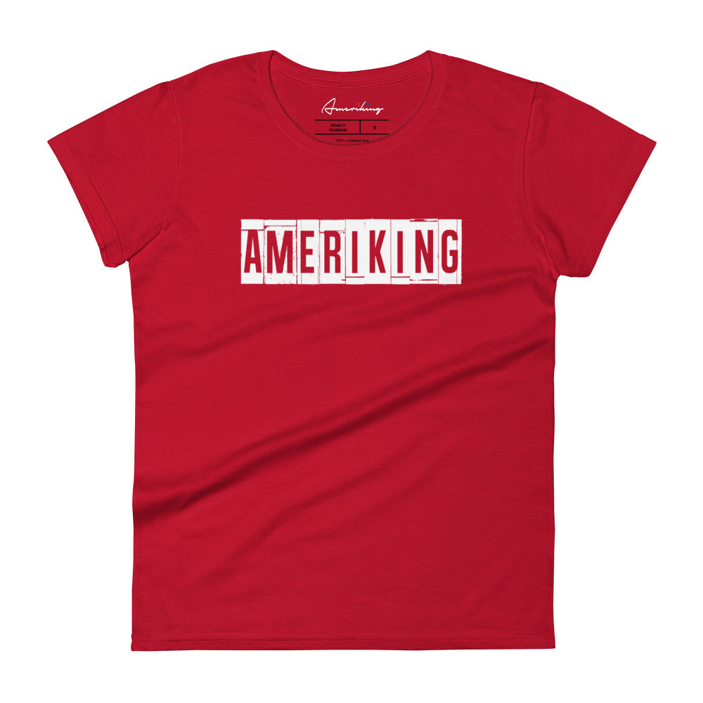 Women's short sleeve t-shirt - Ameriking Distressed